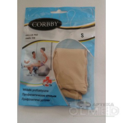 Miniaturka artykułu - CORBBY HALLUX PAD Wkładki profilaktyczne rozmiar S - 2 sztuki