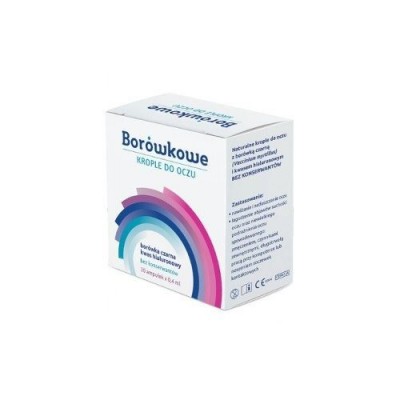 Miniaturka artykułu - Bor&oacute;wkowe krople do oczu - 20 x 0,4 ml  USZKODZONE OPAKOWANIE