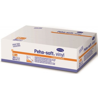 Miniaturka artykułu - PEHA-SOFT VINYL Rękawice niejałowe bezpudrowe rozmiar S - 100 sztuk
