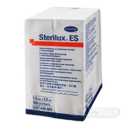 Miniaturka artykułu - Sterilux ES 7,5 x 7,5cm Kompresy z gazy opatrunkowej niejałowe 13-nitkowe 8-warstwowe - 100 sztuk