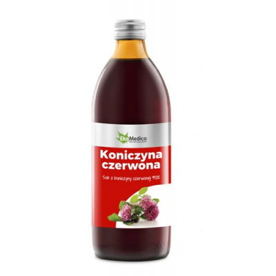 Miniaturka artykułu - Ekamedica Koniczyna Czerwona Sok, 500 ml