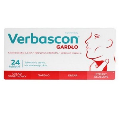 Miniaturka artykułu - Verbascon Gardło - 24 tabletki do ssania
