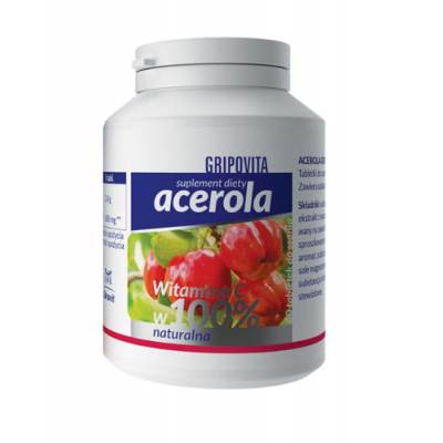 Miniaturka artykułu - Acerola Gripovita - 60 tabletek do ssania (28837)