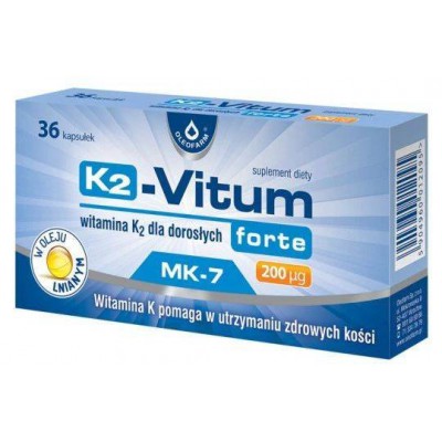 Miniaturka artykułu - K2-Vitum forte 200 mcg - 36 kapsułek