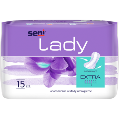 Miniaturka artykułu - SENI Lady Extra, 15 szt. - Anatomiczne wkłady urologiczne