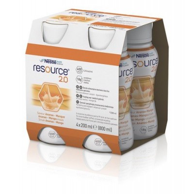 Miniaturka artykułu - Resource 2.0 smak ananas, mango - 4 x 200 ml 