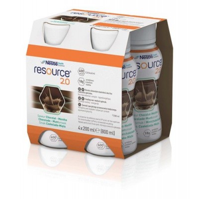 Miniaturka artykułu - Resource 2.0 smak czekolada, mięta - 4 x 200 ml