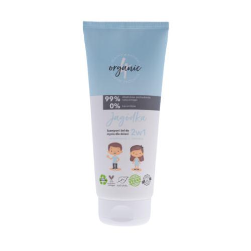 Miniaturka artykułu - 4ORGANIC 2w1 Szampon i żel dla dzieci JAG&Oacute;DKA, 200ml