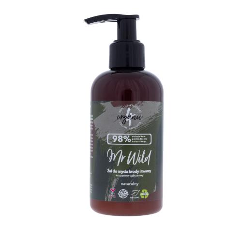 Miniaturka artykułu - 4ORGANIC Mr Wild Żel do mycia brody i twarzy Korzenno-Cytrusowy, 200ml	