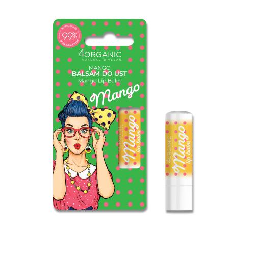 4Organic Pin-up Girl Naturalny balsam do ust - Mango, 5g