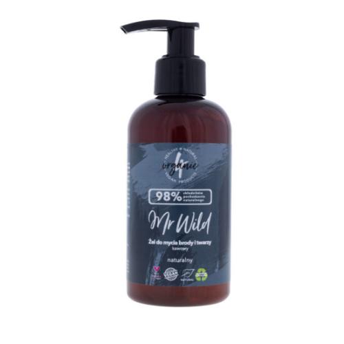 4ORGANIC Żel do mycia brody i twarzy MR WILD KAWOWY, 200ml