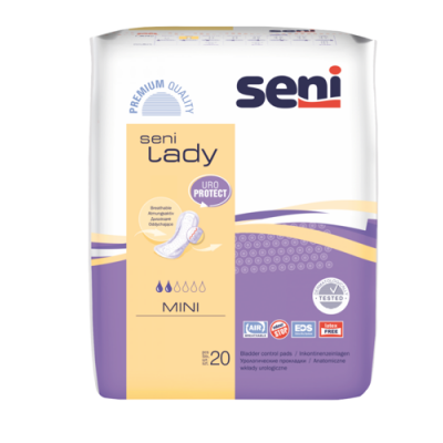 Miniaturka artykułu - SENI LADY Mini Wkładki urologiczne - 20 sztuk