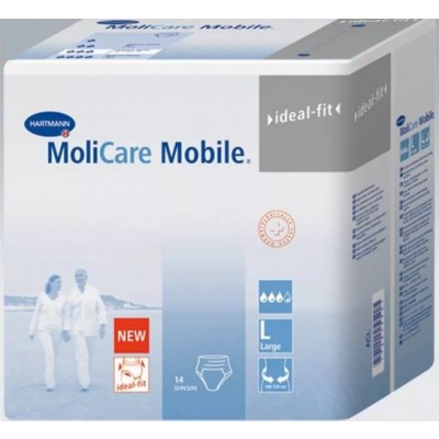 Miniaturka artykułu - MoliCare Mobile Pieluchomajtki rozmiar L, 14 sztuk