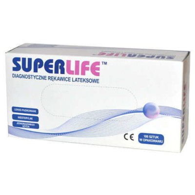 Miniaturka artykułu - Rękawice SuperLife S lateks - 100sztuk