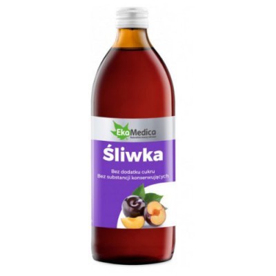 Miniaturka artykułu - EkaMedica Śliwka Sok, 500 ml