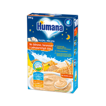 Miniaturka artykułu - HUMANA Kaszka mleczna Na dobranoc bananowa po 6. miesiącu - 200 g 