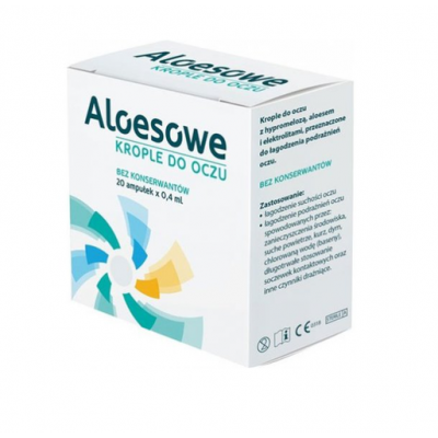 Miniaturka artykułu - Aloesowe krople do oczu - 20 ampułek x 0,4 ml