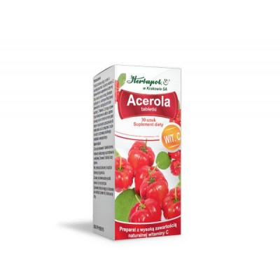Miniaturka artykułu - Herbapol Acerola - 30 tabletek (31601)