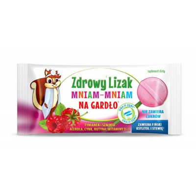 Miniaturka artykułu - Zdrowy Lizak Mniam Mniam na gardło - 1szt.