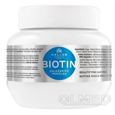 Miniaturka artykułu - KALLOS KJMN Maska Biotin, 275ml