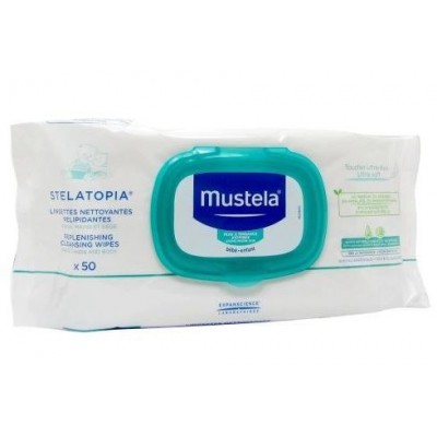 Miniaturka artykułu - MUSTELA STELATOPIA Chusteczki oczyszczające, 50 sztuk