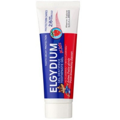 Miniaturka artykułu - ELGYDIUM KIDS Pasta do zęb&oacute;w truskawkowa- 50ml