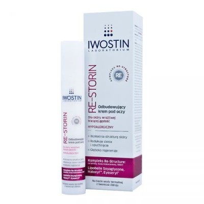 Miniaturka artykułu - IWOSTIN RE-Storin Krem odbudowujący pod oczy, 15 ml