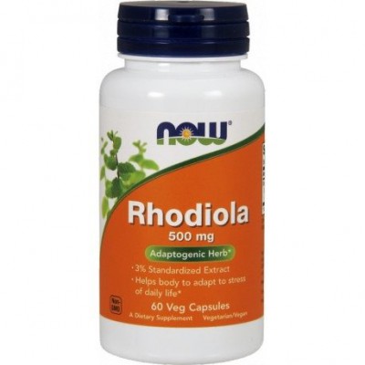 Miniaturka artykułu - NOW Rhodiola 500mg -60kapsułek