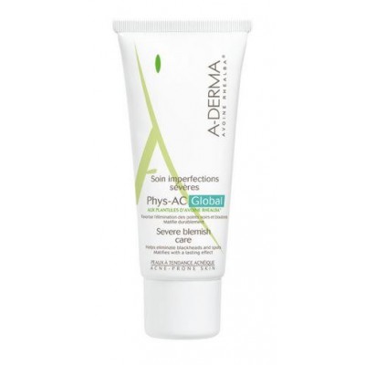 Miniaturka artykułu - A-DERMA PHYS-AC GLOBAL Krem na niedoskonałości, 40ml