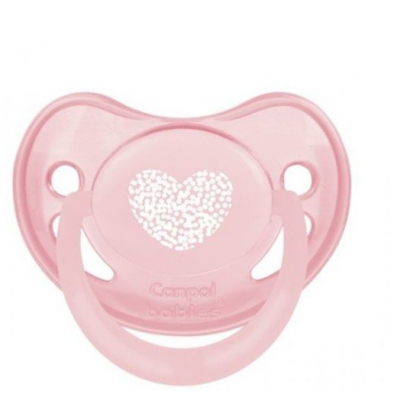Miniaturka artykułu - CANPOL BABIES Smoczek uspokajający 18m+ Pastelove R&oacute;żowy 22/421