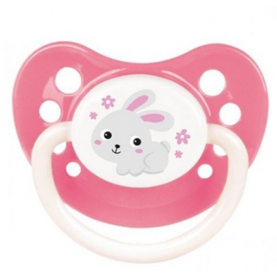Miniaturka artykułu - CANPOL BABIES Smoczek uspokajający 0-6m Bunny&Company R&oacute;żowy kr&oacute;lik 23/271