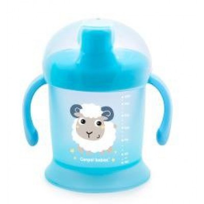 Miniaturka artykułu - CANPOL BABIES Kubek niekapek 9m+ Niebieski owieczka 200ml 31/300