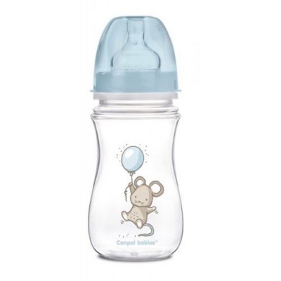 Miniaturka artykułu - CANPOLBABIES Butelka Antykolkowa 3m+ Niebieska -240ml 35/219 
