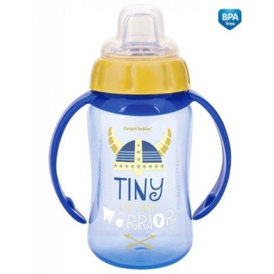 Miniaturka artykułu - CANPOL BABIES Kubek treningowy 6m+ Niebieski 56/514- 320ml