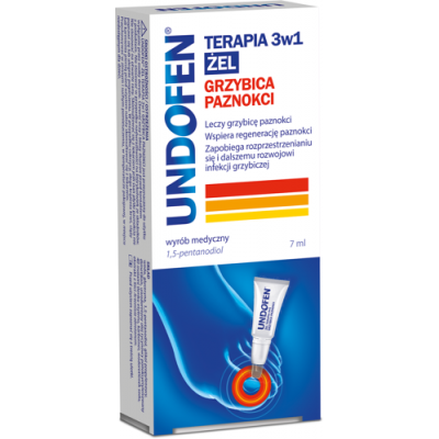 Miniaturka artykułu - Undofen Żel Terapia 3w1 Grzybica paznokci, 7 ml
