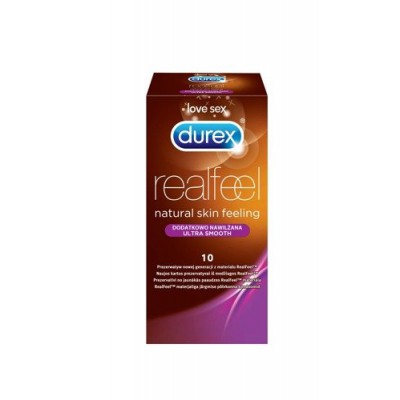 Miniaturka artykułu - DUREX Real Feel Prezerwatywy nawilżane, 10 sztuk