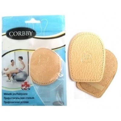 Miniaturka artykułu - CORBBY HEEL CORK Podpiętki korkowe męskie - 2 sztuki