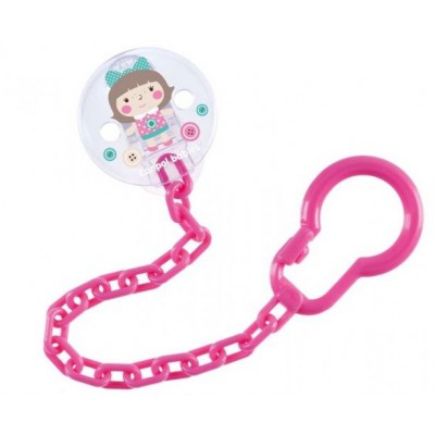 Miniaturka artykułu - CANPOLBABIES Łańcuszek do smoczka R&oacute;żowy 10/889