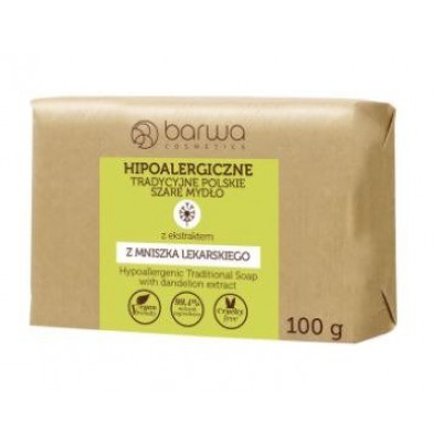 Miniaturka artykułu - BARWA Mydło naturalne szare mniszek lekarski - 100g