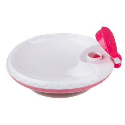 Miniaturka artykułu - BABYONO Miseczka z podgrzewanym dnem - R&oacute;żowa