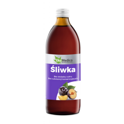 Miniaturka artykułu - EkaMedica Śliwka Sok, 500ml