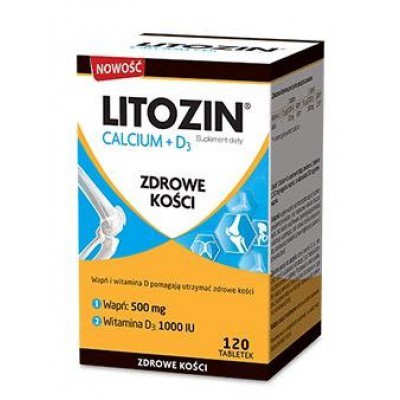 Miniaturka artykułu - Litozin Calcium + D3- 120 tabl.