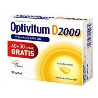 Miniaturka artykułu - Optivitum D 2000 j.m. - 90 kaps.