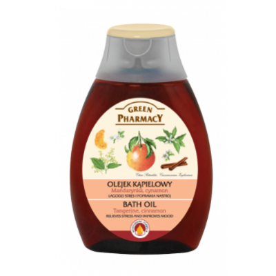 Miniaturka artykułu - GREEN PHARMACY Olejek kąpielowy mandarynka i cynamon - 250ml