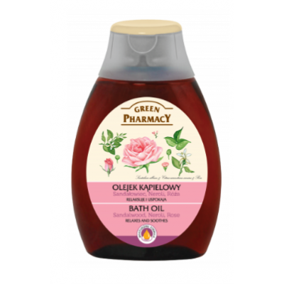 Miniaturka artykułu - GREEN PHARMACY Olejek kąpielowy sandałowiec, neroli, r&oacute;ża - 250 ml