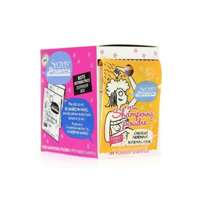 Miniaturka artykułu - Secrets de Provence Szampon w proszku WŁOSY NORMALNE - 12x1g
