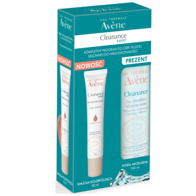 Miniaturka artykułu - AVENE Zestaw Cleanance EXPERT Emulsja koloryzująca + woda micelarna