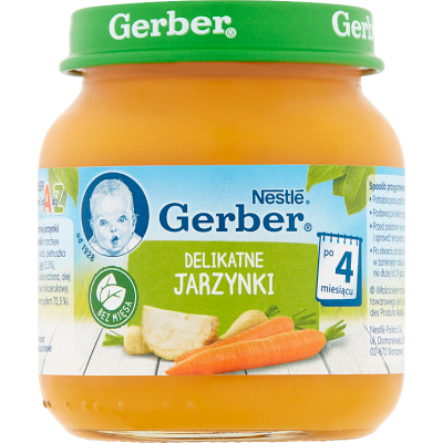 Miniaturka artykułu - Gerber Moja pierwsza łyżeczka Delikatne jarzynki po 4. miesiącu - 125 g