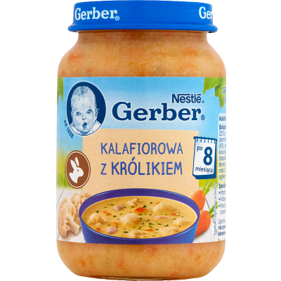 Miniaturka artykułu - Gerber Kalafiorowa z kr&oacute;likiem po 8. miesiącu - 190 g
