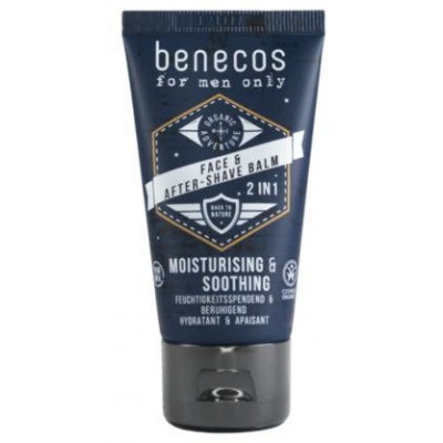 Benecos Men 2w1 Balsam do twarzy, po goleniu - 50ml